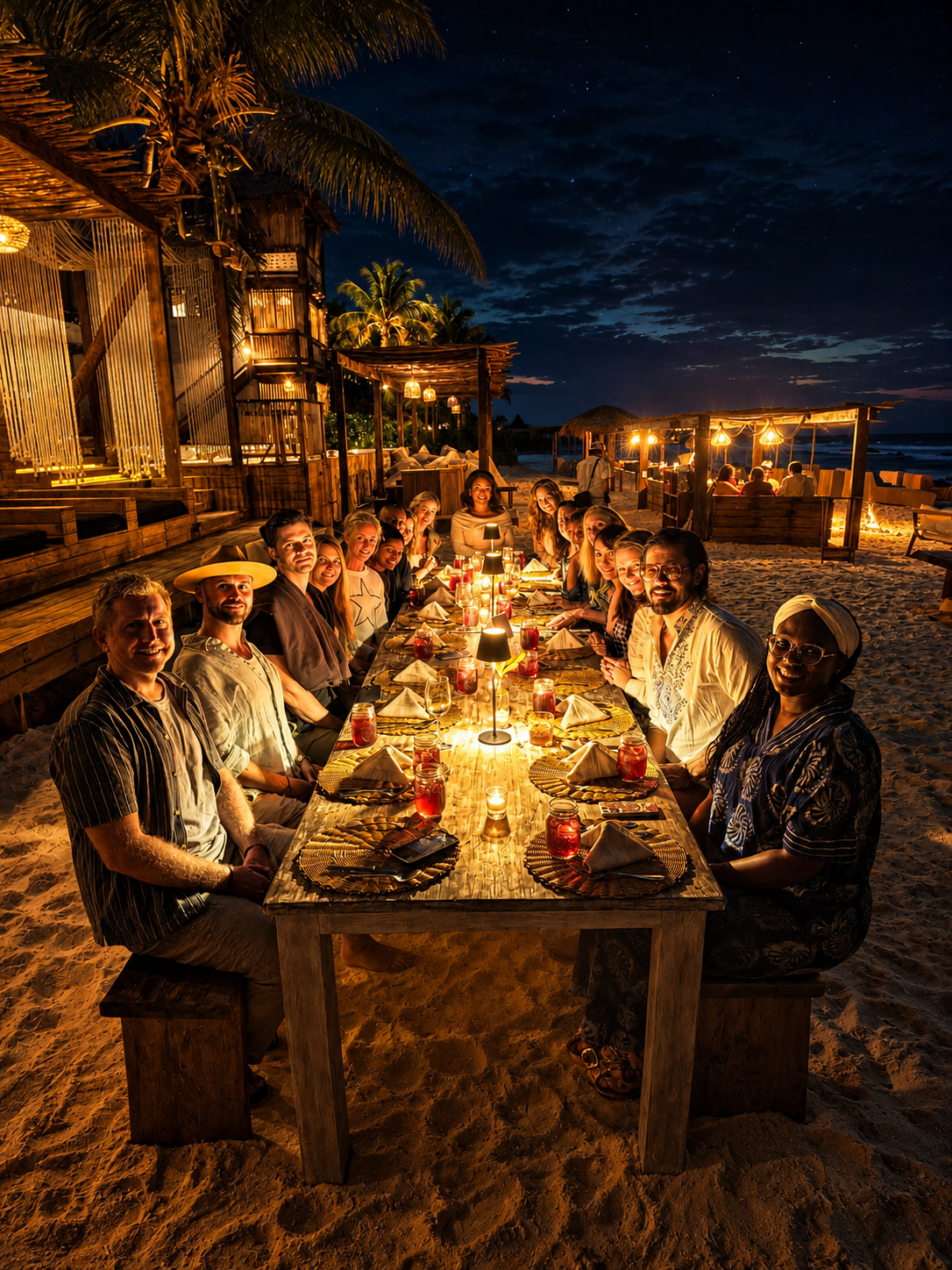 Dinner under the stars at Amansala
